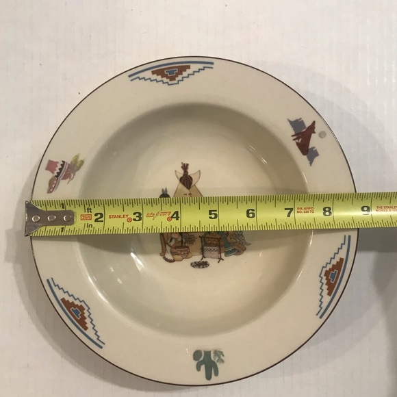 Set Of 4 Meiwa Art ‘Indian Village’ Rim Soup Bowls 8.5” - Picture 6 of 7